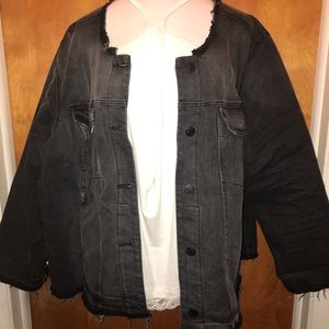 Lane Bryant Jackets & Coats - Worn once Lane Bryant black denim jacket size 26 Lane Bryant Jackets & Coats - Worn once Lane Bryant black denim jacket size 26